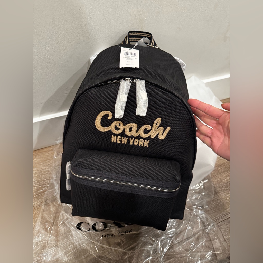 New Coach Cargo Backpack Black